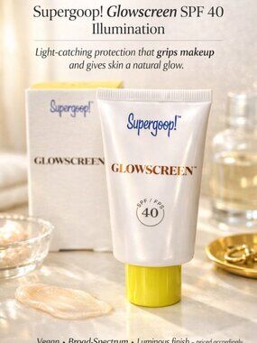 Supergoop Glowscreen SPF 40 50ml Luminous Makeup Gripping Primer Vegan 8/26 Exp